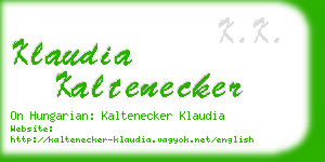 klaudia kaltenecker business card